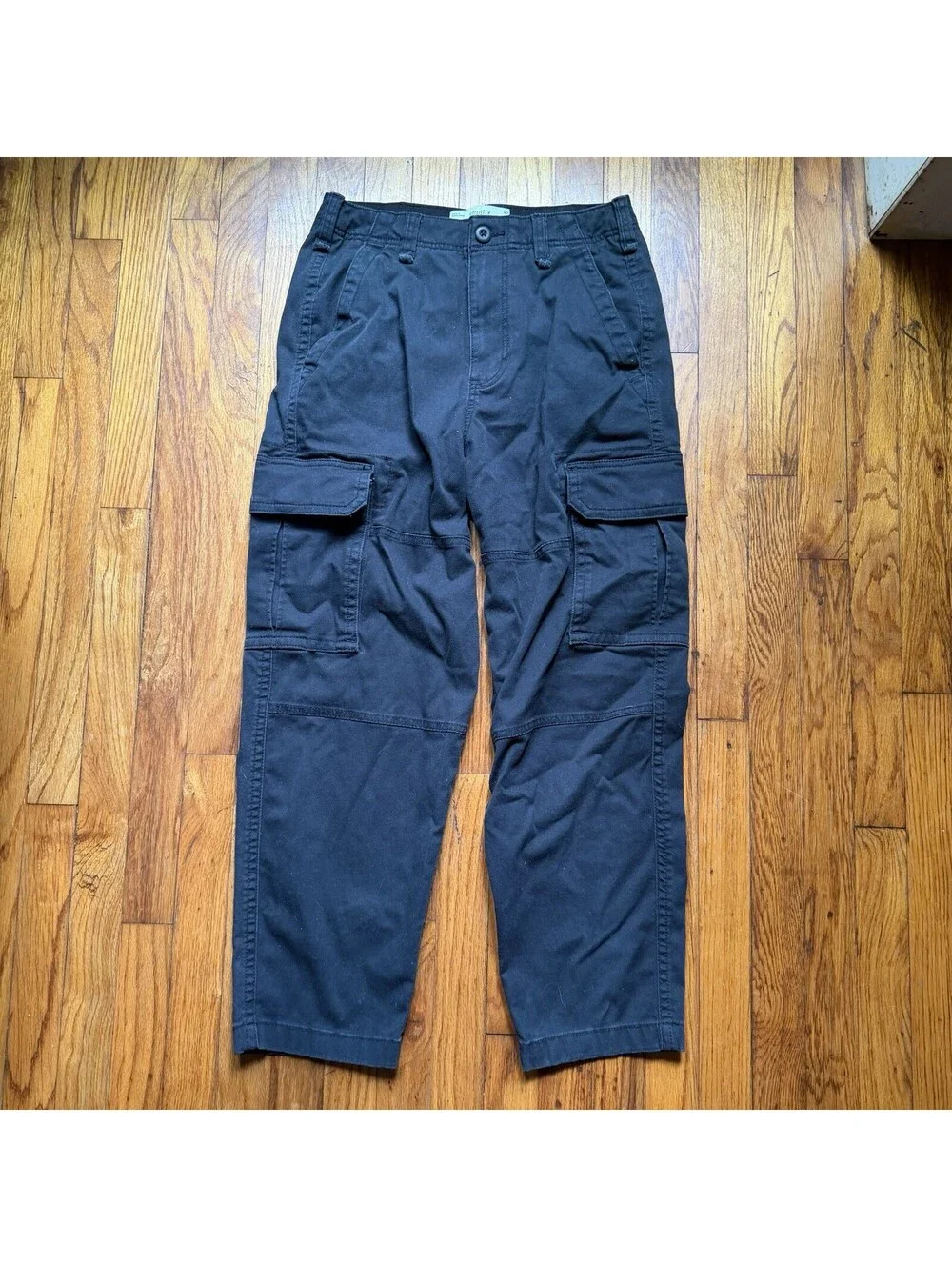 Hollister Gray Black Skater Baggy Cargo Utility Pants Y2K Mens 29x30